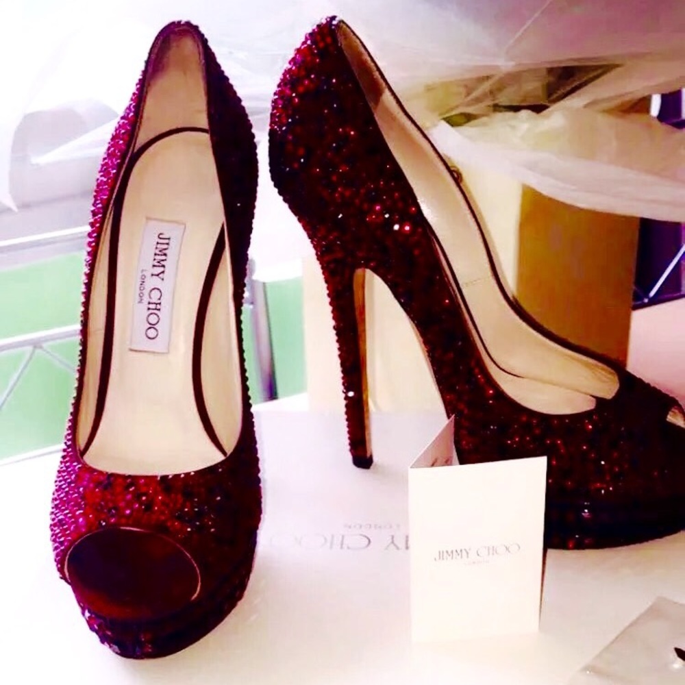 RARE JIMMY CHOO 💯% authentic Kendall crystal shoe - Picture 3 of 8